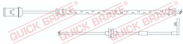 QUICK BRAKE įspėjimo kontaktas, stabdžių trinkelių susidėvėjim WS 0194 A